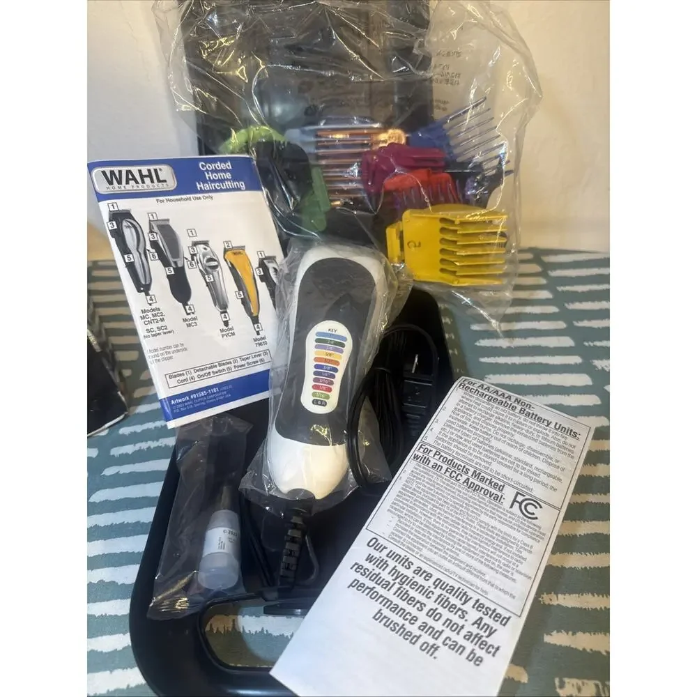 Wahl Color Pro Plus Haircut Clipper Kit - Black/Silver